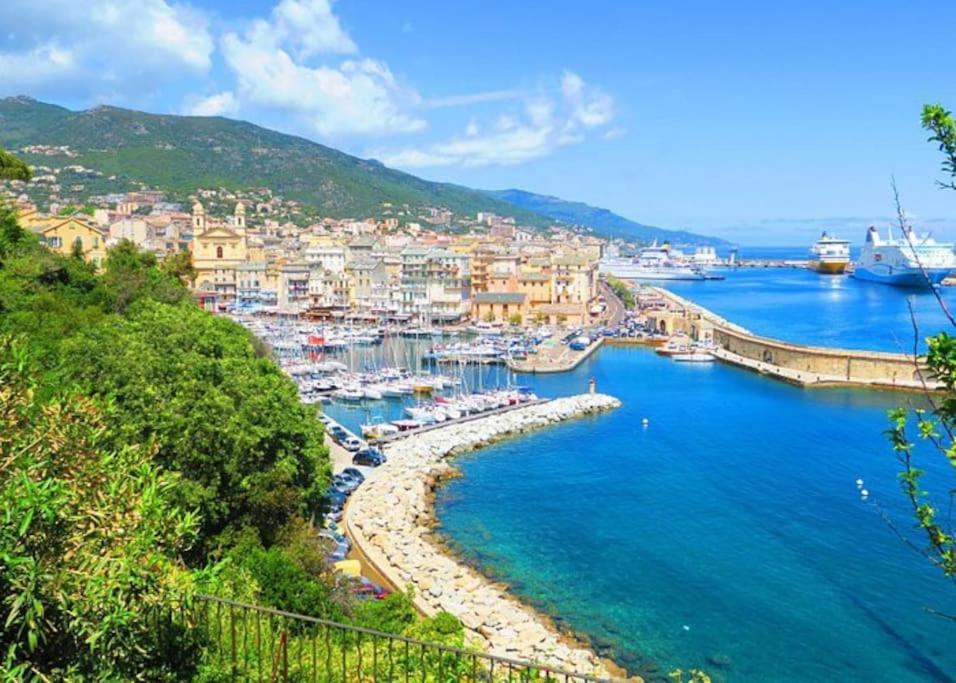 Charmant Studio Climatise Avec Parking, Au Coeur De Pietranera, Plage A 500M, Bastia A 2Km Ville-di-Pietrabugno Zewnętrze zdjęcie